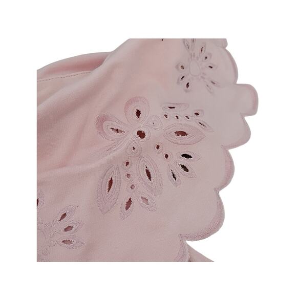 Ann Taylor Women's Eyelet Petal Pink Off The Shoulder Medium Stretch Cottage - Picture 4 of 7